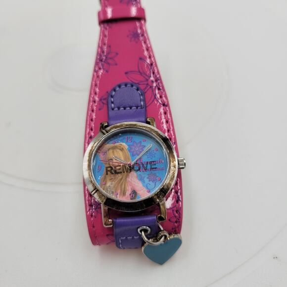 Vintage Disney Hannah Montana Watch Pink Purple Heart Charm Miley Cyrus New Box - Picture 7 of 14